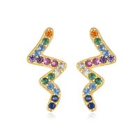 S925 Sterling Silver Creative Micro-inlaid Zircon Earrings main image 2