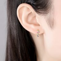 S925 Sterling Silver Creative Micro-inlaid Zircon Earrings main image 3