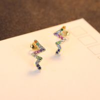 S925 Sterling Silver Creative Micro-inlaid Zircon Earrings main image 4