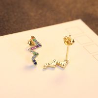 S925 Sterling Silver Creative Micro-inlaid Zircon Earrings main image 5