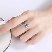 S925 Sterling Silver Drop-shaped Emerald Gem Ring main image 3