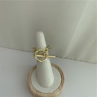 Simple Golden Buckle Ring sku image 2