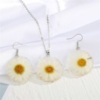 Daisy Earrings Sun Flower Pendant Necklace Set main image 6