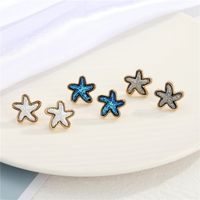 Simple  Small Starfish Earrings main image 2
