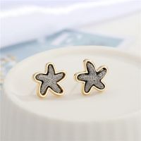 Simple  Small Starfish Earrings main image 6