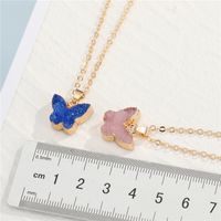Imitation Natural Stone Butterfly Pendant Necklace main image 3