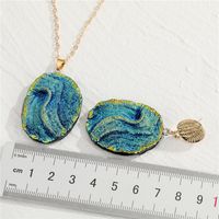 New   Bohemian  Exaggerated Irregular Resin Earrings Or Necklace main image 3