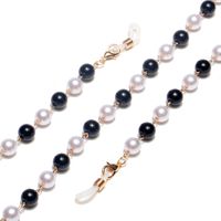 High Quality Fashion Black And White Pearl Glasses Chain main image 5