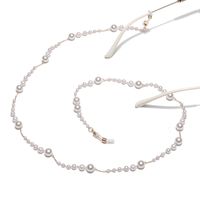 Fashion Simple Gradient Size Pearl Glasses Chain main image 3