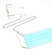 High Quality Fashion Pearl Black Crystal Glasses Chain main image 5