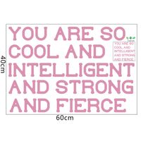 Personalized English Slogan Pink Proverb Wall Stickers sku image 1