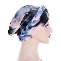 Tie-dye Sanded Milk Velvet Braid Hat main image 4