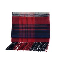 Herbst Und Winter Koreanischer Plaid Verdickter Quastenschal main image 6