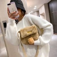 New Trendy Cute  Plush Shoulder Bag main image 6