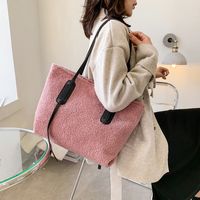 Fashion Large-capacity  Korean  Simple Plush Bag main image 6