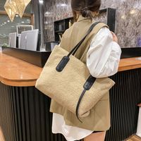 Fashion Large-capacity  Korean  Simple Plush Bag main image 5