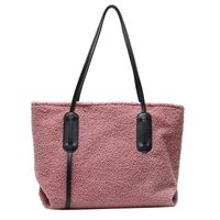 Fashion Large-capacity  Korean  Simple Plush Bag main image 3