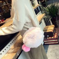 Winter Mini Chain Casual Plush Bag Fashion Hair Ball Shoulder Messenger Bag main image 5