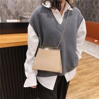 Retro Small Square Bag Simple Trendy Clip Package Shoulder Diagonal Bag main image 4