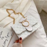 Fashion Handbags Velvet Chain Small Square Bag sku image 1