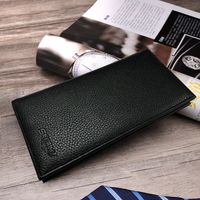 Korean  New Pu Leather Lychee Pattern Casual Men's Long Wallet main image 1