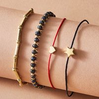 Simple Love Five-pointed Star Wax Thread Braided Bracelet main image 1