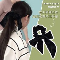 Korean   Streamer Hair Ring Simple  Tie Hair Scrunchies Wholesale main image 3