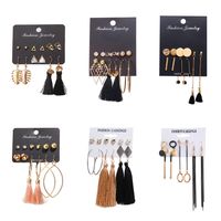 New  Diamond Tassel 6 Pairs Of Earrings  Set main image 1