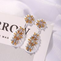 Bohemian Ethnic Style  Fashion Diamond Drop-shaped Alloy Long Earrings main image 6