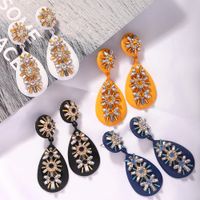Bohemian Ethnic Style  Fashion Diamond Drop-shaped Alloy Long Earrings main image 4