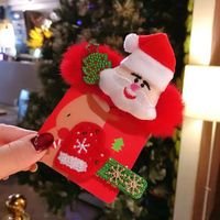 Christmas Fashion Cute  Velvet Hair Clip Two-piece Set main image 5