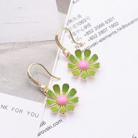 Korea New Simple  Daisy Earrings main image 3