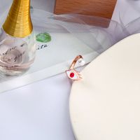 Fashion  Drip Glaze Opening Adjustable Pearl Index Finger Ring main image 3