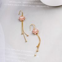 Korean Tassel Long Flower Earrings main image 5