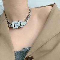 Fashion Plug Lock  Gold-plated Hip-hop Necklace sku image 1