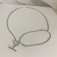 Metal Ot Buckle  Clavicle  Necklace sku image 1