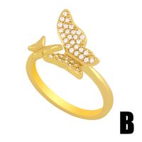 Nouvelle Bague En Zircon Micro-incrusté De Papillon sku image 2