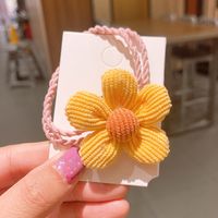 Korean Corduroy Flower  Candy Color Head Rope sku image 1