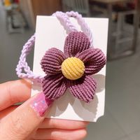 Korean Corduroy Flower  Candy Color Head Rope sku image 7