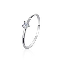 Simple Heart-shaped  Inlaid Zircon Love Ring sku image 4