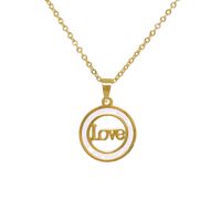 Stainless Steel Geometric English Love Necklace main image 1