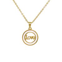 Stainless Steel Geometric English Love Necklace main image 2