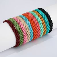 Ethnic Style Handmade  Line Wide-sided Color  Bracelet main image 6