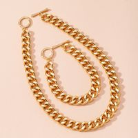 New Fashion Simple  Thick Chain Necklace Set main image 2