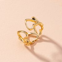 Hollow  Heart-shaped Opening Ring main image 3