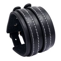 Hot Selling Multi-layer Pu Leather  Simple  Punk Bracelet main image 2