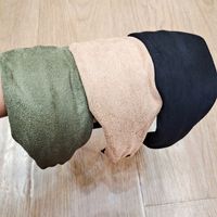 Korea's New Suede  Wide-sided Solid Color  Headband main image 3