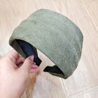 Korea's New Suede  Wide-sided Solid Color  Headband main image 5