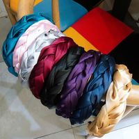 New  Hand-woven Fashion Fabric Wide-brimmed Headbands main image 1