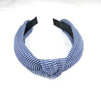 Wrinkled Striped Knotted  Wide Edge Fabric Headband main image 6